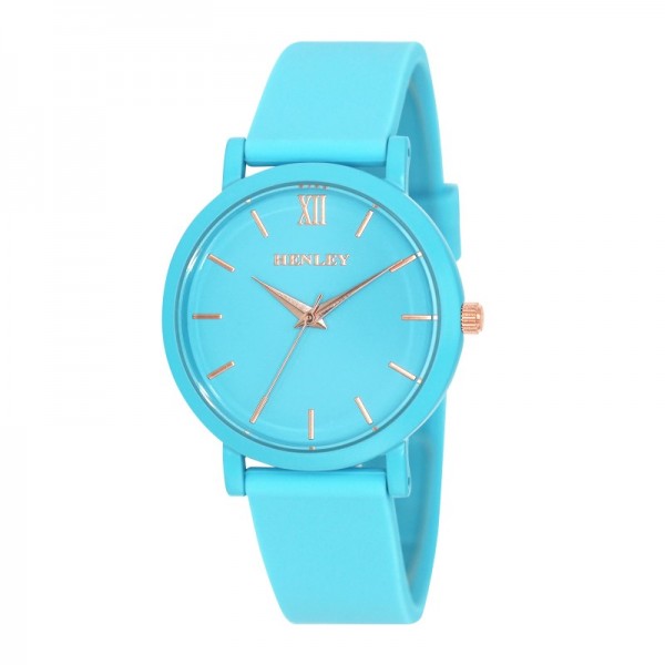 Ladies Watch Blue Silicone Band