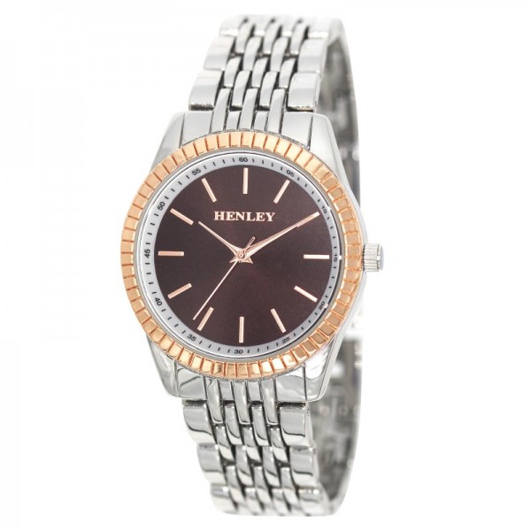 Ladies Watch Silver Bracelet Black Face