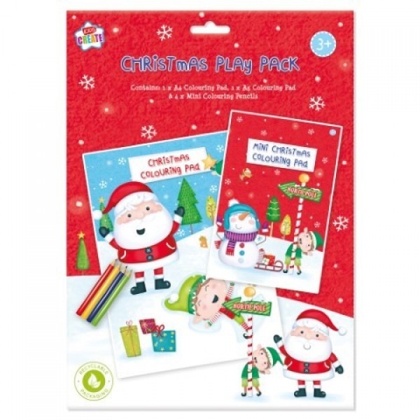 Xact Xmas Play Pack & Pencils (24)