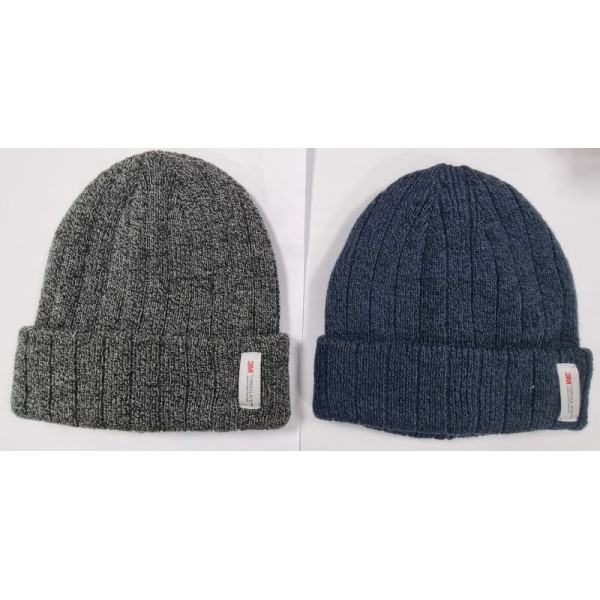 Mens Twist Yarn Thinsulate Beanie Hat (12)