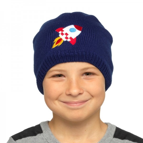 Boys Hat With Embroidered Rocket Motif (Zero Vat) (12)