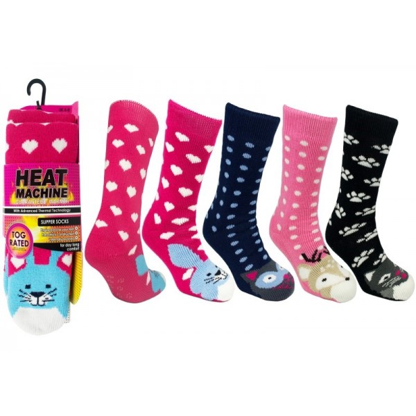 Ladies 1pk Hm Thermal Animal Sock (12)