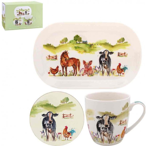 Farmyard Mug, Coaster & Tray (6)