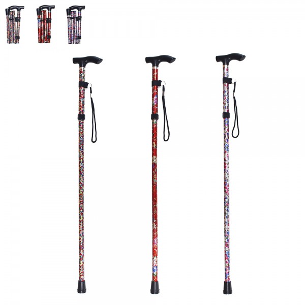 Folding Walking Stick Asstd (6)