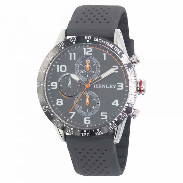 Mens Watch Silicone Band Black