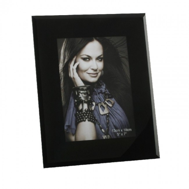 Impressions Plain Black Glass Photo Frame 5x7 - IMPRESSIONS ...